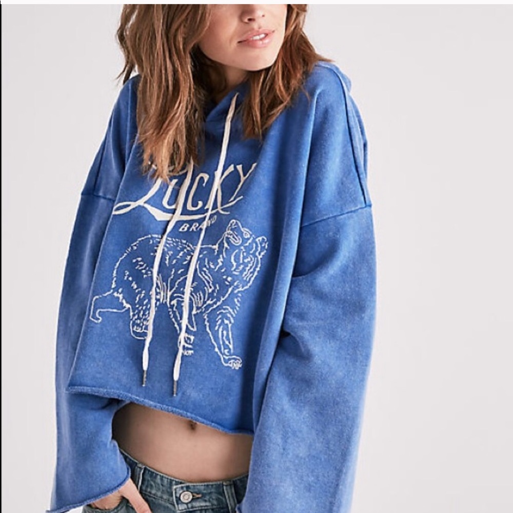 Lucky Brand XL cropped hoodie